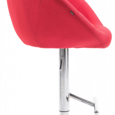 Barová stolička London, textil, chróm / červená - 3
