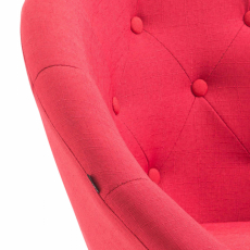 Barová stolička London, textil, chróm / červená - 4