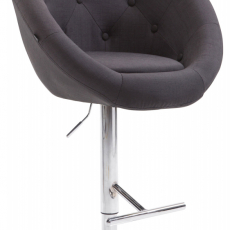Barová stolička London, textil, chróm / čierna - 1