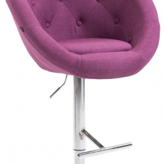 Barová stolička London, textil, chróm / fialová - 1