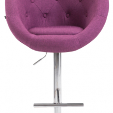 Barová stolička London, textil, chróm / fialová - 2