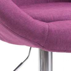 Barová stolička London, textil, chróm / fialová - 5