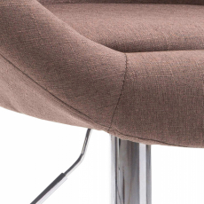 Barová stolička London, textil, chróm / modrá - 5