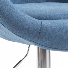 Barová stolička London, textil, chróm / modrá - 5