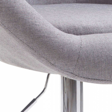Barová stolička London, textil, chróm / šedá - 5