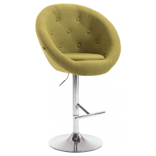 Barová stolička London, textil, chróm / zelená - 1