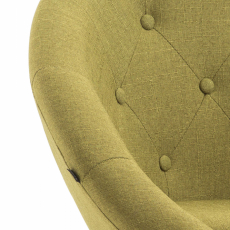 Barová stolička London, textil, chróm / zelená - 4
