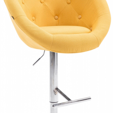 Barová stolička London, textil, chróm / žltá - 1
