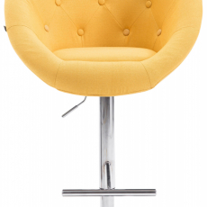Barová stolička London, textil, chróm / žltá - 2