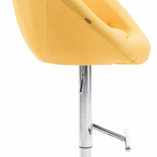 Barová stolička London, textil, chróm / žltá - 3