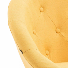 Barová stolička London, textil, chróm / žltá - 4