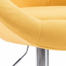 Barová stolička London, textil, chróm / žltá - 5