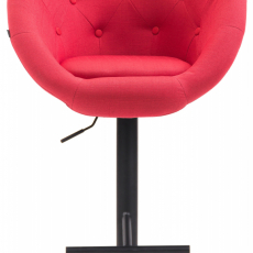 Barová stolička London, textil, čierna / červená - 2