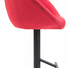 Barová stolička London, textil, čierna / červená - 3