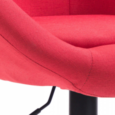 Barová stolička London, textil, čierna / červená - 5