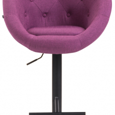 Barová stolička London, textil, čierna / fialová - 2