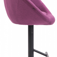 Barová stolička London, textil, čierna / fialová - 3