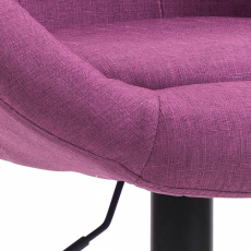 Barová stolička London, textil, čierna / fialová - 5