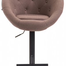 Barová stolička London, textil, čierna / hnedá - 2