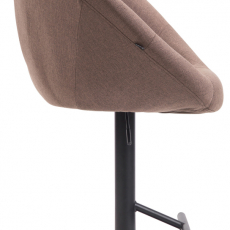 Barová stolička London, textil, čierna / hnedá - 3