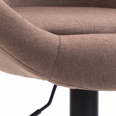 Barová stolička London, textil, čierna / hnedá - 5