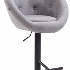 Barová stolička London, textil, čierna / šedá - 1