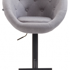 Barová stolička London, textil, čierna / šedá - 2