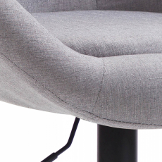 Barová stolička London, textil, čierna / šedá - 5