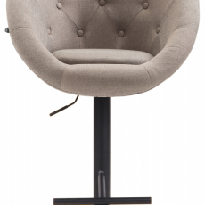Barová stolička London, textil, čierna / taupe - 2