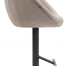 Barová stolička London, textil, čierna / taupe - 3