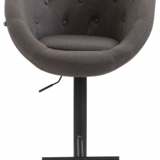 Barová stolička London, textil, čierna / tmavo šedá - 2