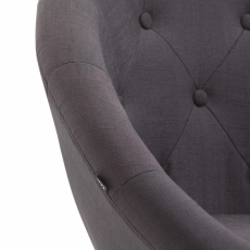 Barová stolička London, textil, čierna / tmavo šedá - 4