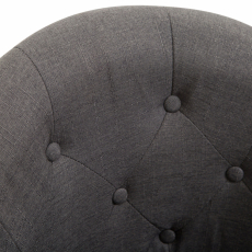 Barová stolička London, textil, čierna / tmavo šedá - 5