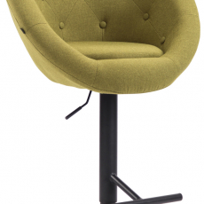 Barová stolička London, textil, čierna / zelená - 1