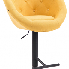 Barová stolička London, textil, čierna / žltá - 1