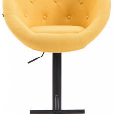 Barová stolička London, textil, čierna / žltá - 2
