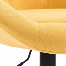 Barová stolička London, textil, čierna / žltá - 5
