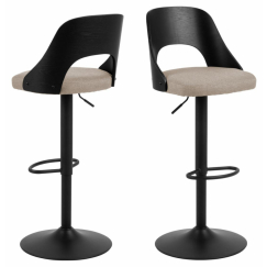 Barová stolička Lucy (SET 2 ks), svetlo šedá