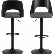 Barová stolička Lucy (SET 2 ks), tmavo šedá - 2