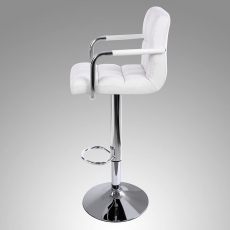 Barová stolička Lydie (súprava 2 ks), biela - 5