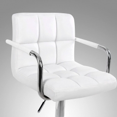 Barová stolička Lydie (súprava 2 ks), biela - 8