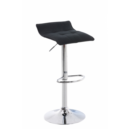Barová stolička Madison (SET 2 ks), textil, čierna - 1