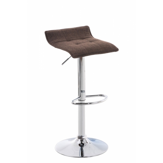 Barová stolička Madison (SET 2 ks), textil, hnedá - 1