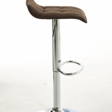 Barová stolička Madison (SET 2 ks), textil, hnedá - 3