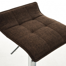 Barová stolička Madison (SET 2 ks), textil, hnedá - 4
