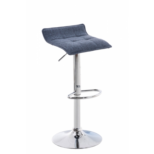 Barová stolička Madison (SET 2 ks), textil, modrá - 1
