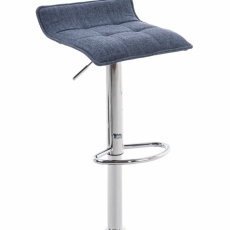Barová stolička Madison (SET 2 ks), textil, modrá - 1
