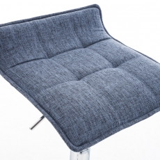 Barová stolička Madison (SET 2 ks), textil, modrá - 4