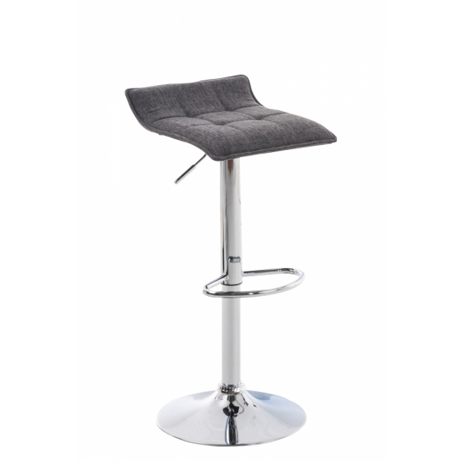 Barová stolička Madison (SET 2 ks), textil, svetlo šedá - 1