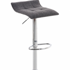 Barová stolička Madison (SET 2 ks), textil, svetlo šedá - 1